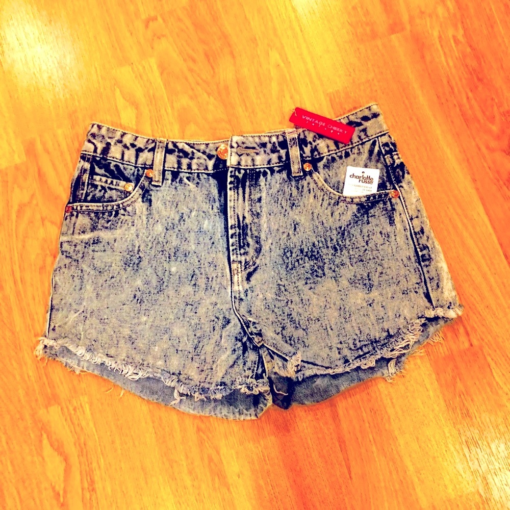 Charlotte Russe vintage cheeky blue jean shorts